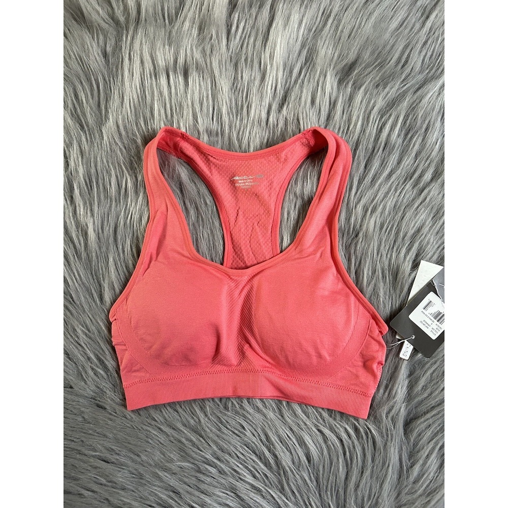 Activ8 Sports Bra Women Size Small Seamless Wireless Wicking Pull Over Racerback